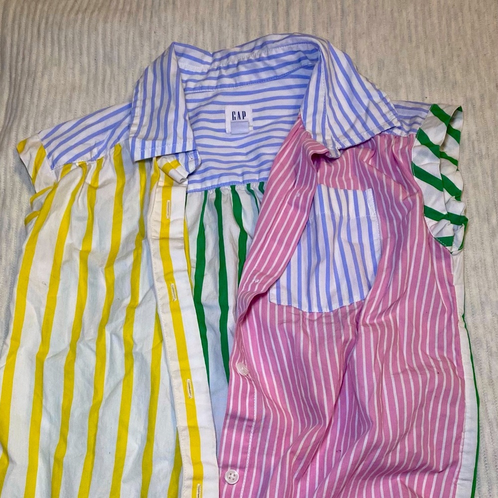 Gap sleeveless button down dress